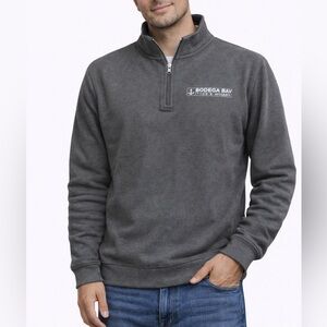 Vintage Men's Gray Half-Zip Sweater